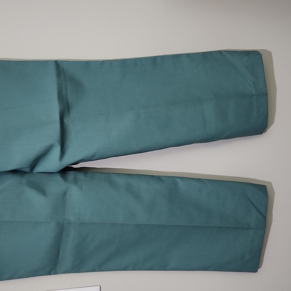 New Vintage Meadow Green Manhattan Poly Cotton Pants sz 34 casual golf belt NWT - Picture 2 of 5